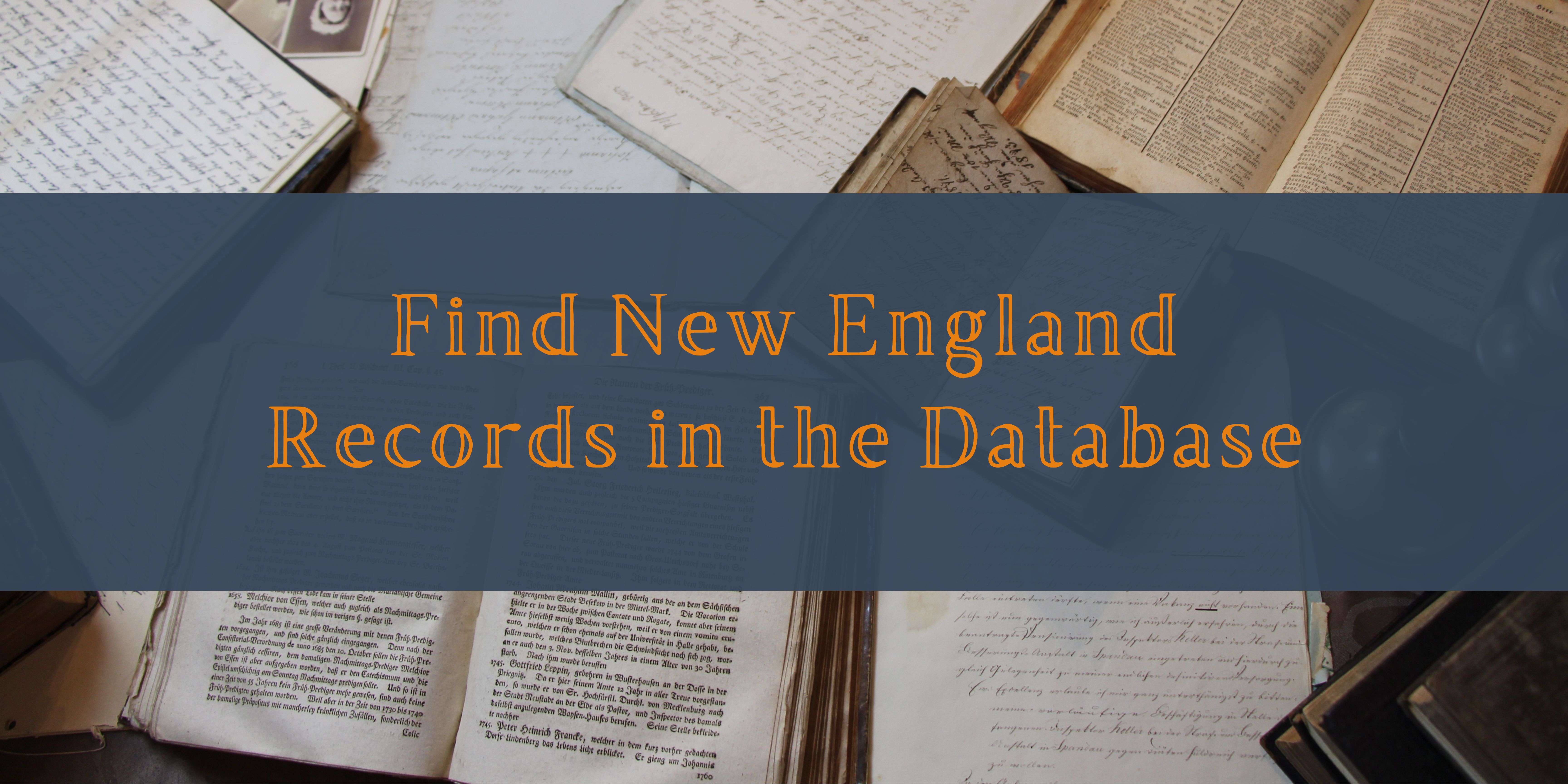 Find New England Records in the Database